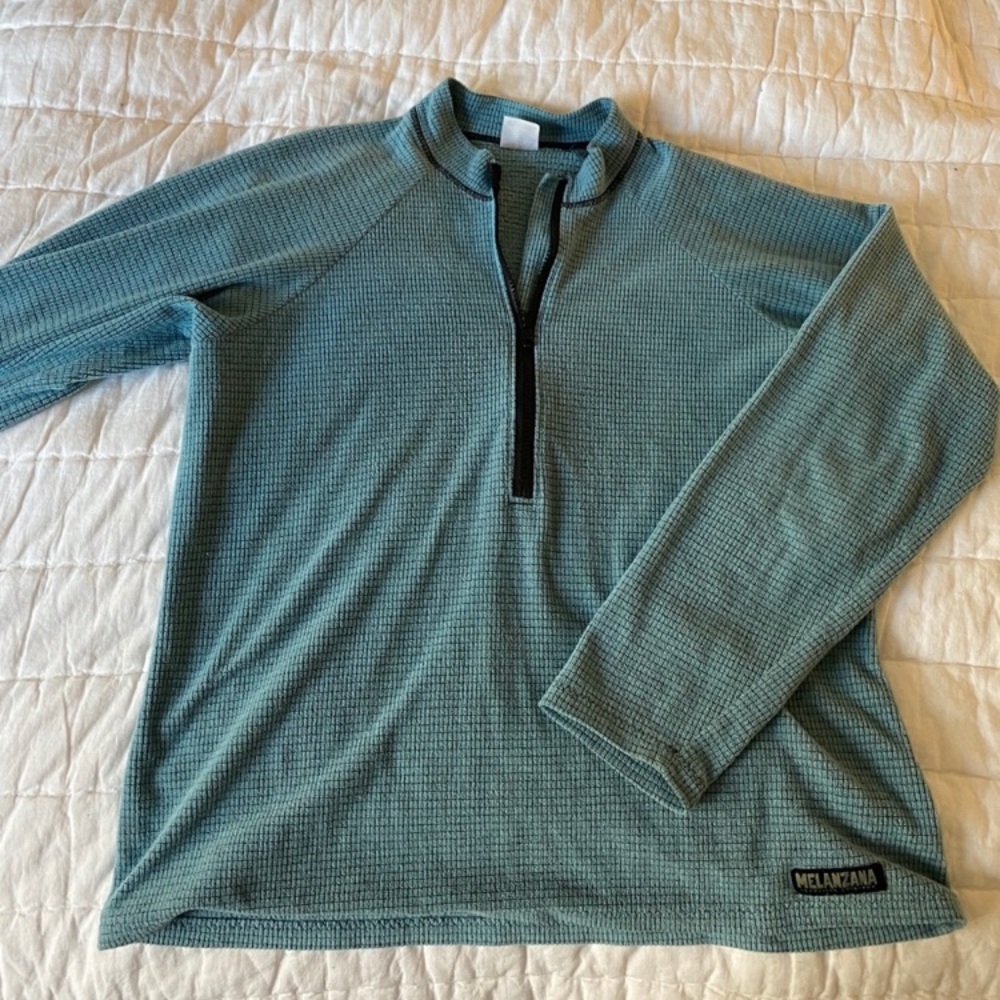 Melanzana Microgrid Zip Top, half zip, women’s